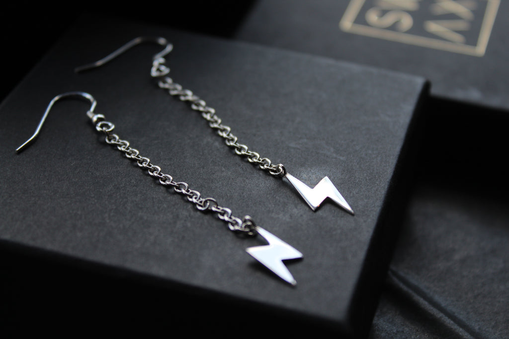 Lightning Bolt Drop Earrings