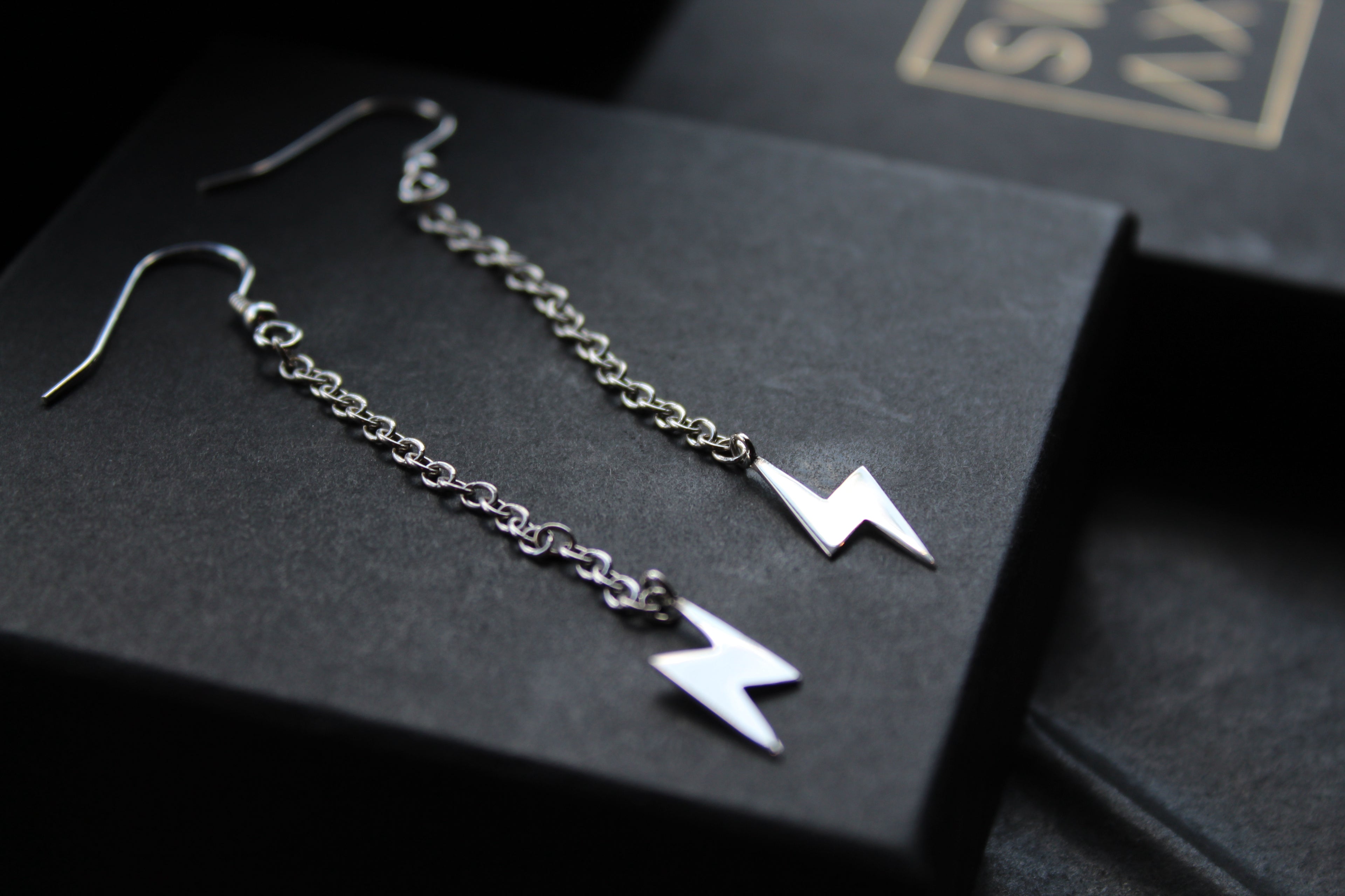 Lightning Bolt Drop Earrings