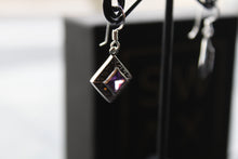 Load image into Gallery viewer, Amethyst Cubic Zirconia Marcasite Drop Earrings
