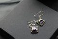 Amethyst Cubic Zirconia Marcasite Drop Earrings - Swax Jewellery Barmouth