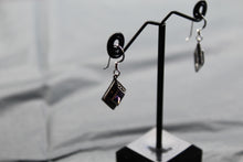 Load image into Gallery viewer, Amethyst Cubic Zirconia Marcasite Drop Earrings
