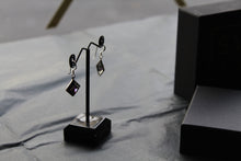 Load image into Gallery viewer, Amethyst Cubic Zirconia Marcasite Drop Earrings
