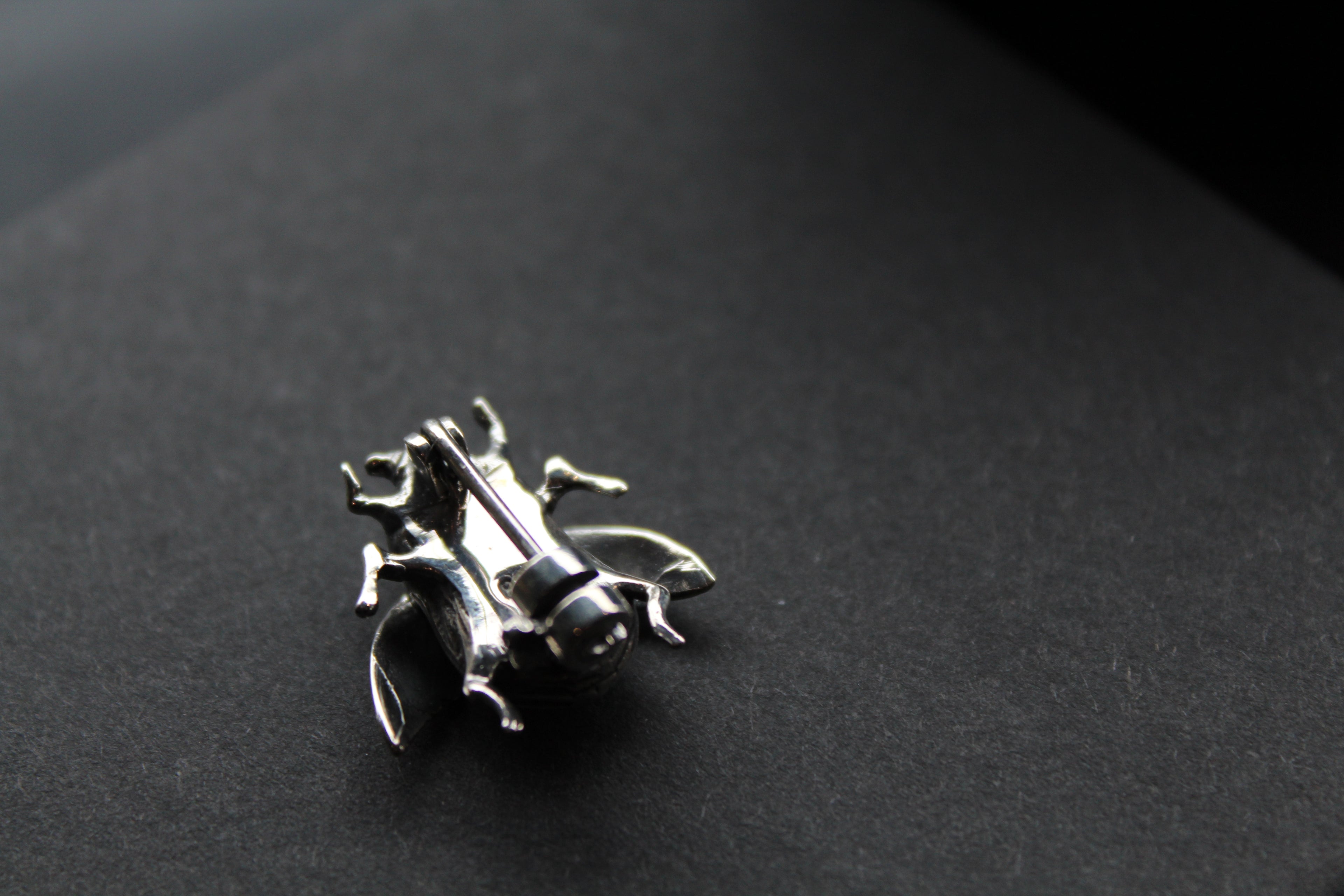 Marcasite Beetle Brooch with Turquoise