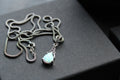 Marcasite and Lab Grown Opal Pendant