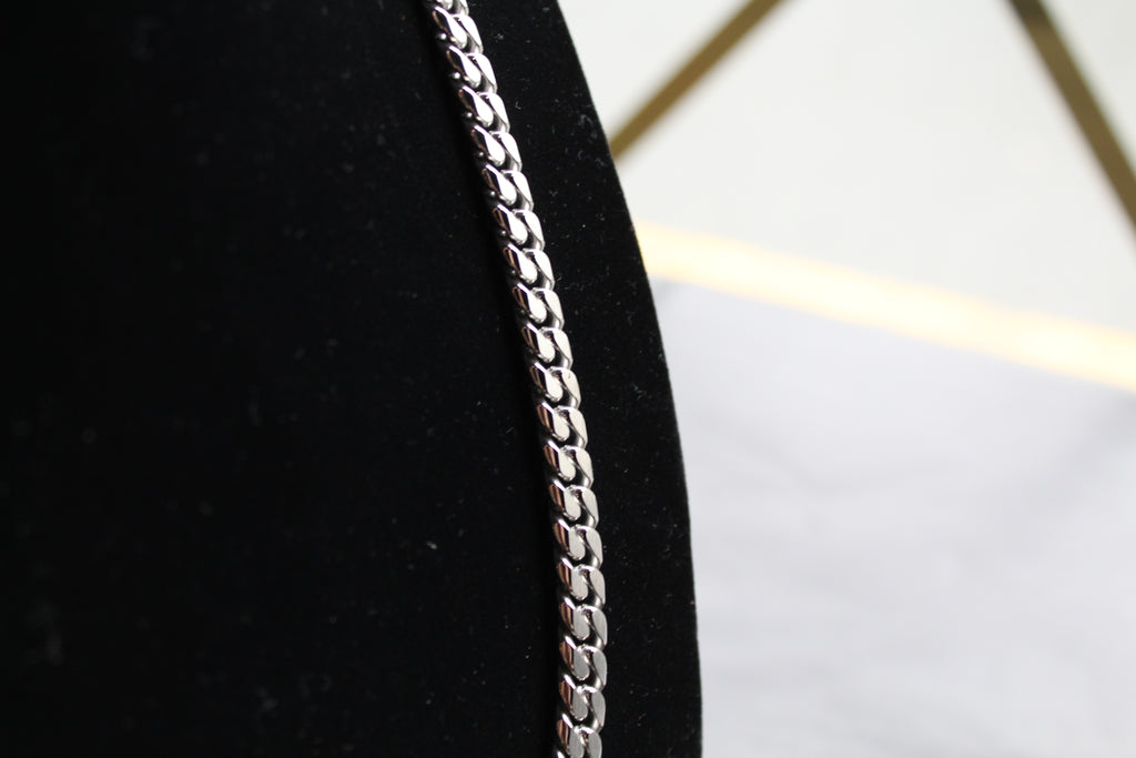 Matte and Polished Stainless Steel Necklace
