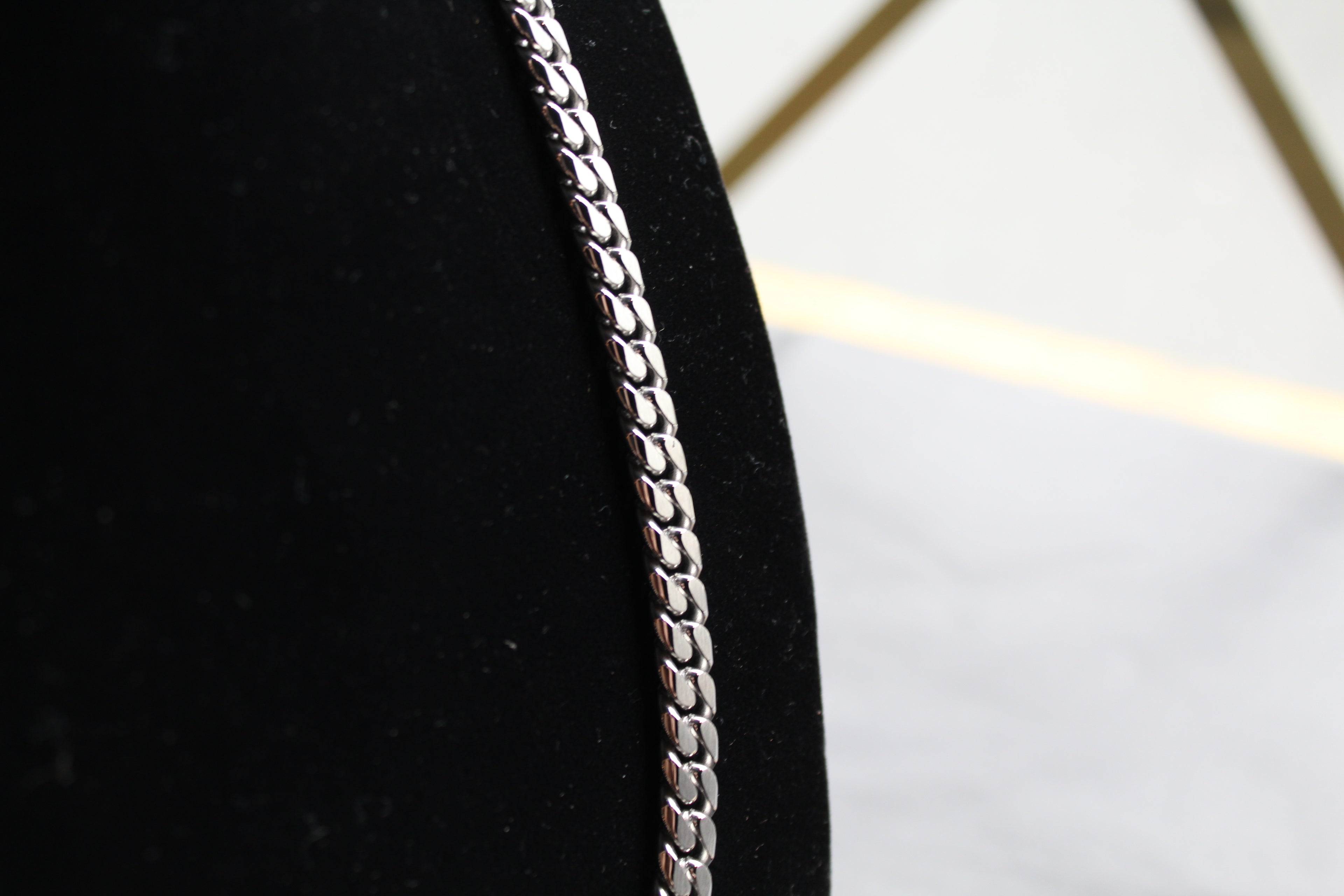 Matte and Polished Stainless Steel Necklace