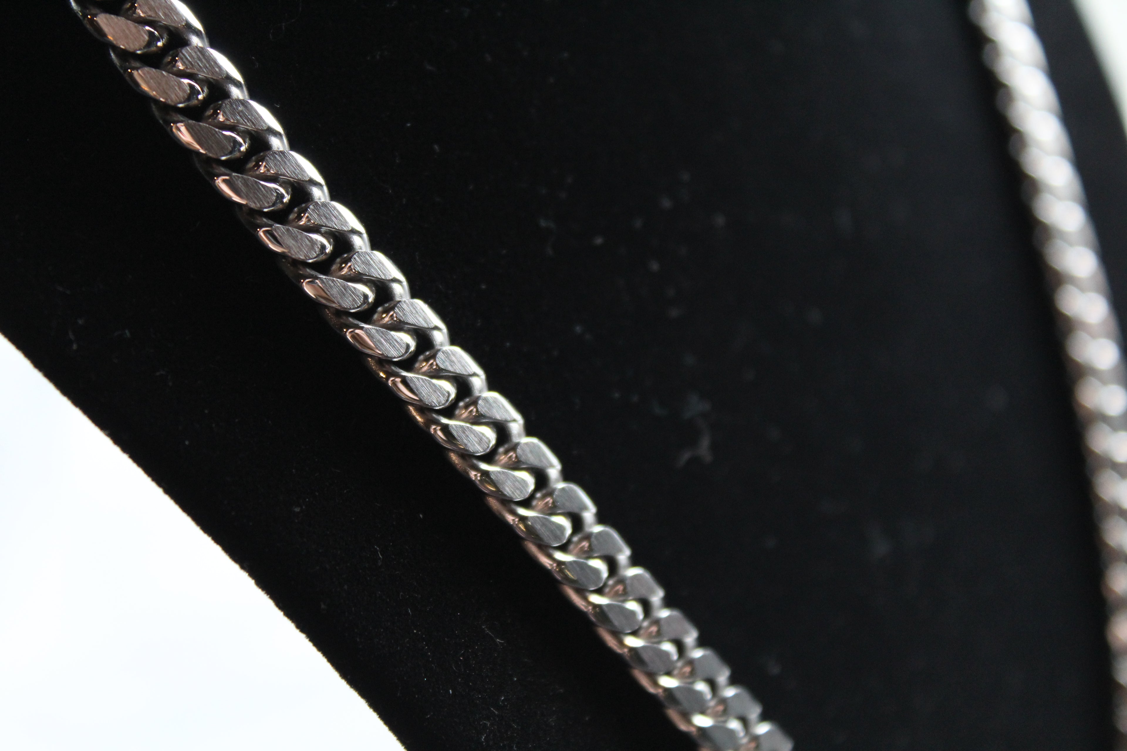 Matte and Polished Stainless Steel Necklace