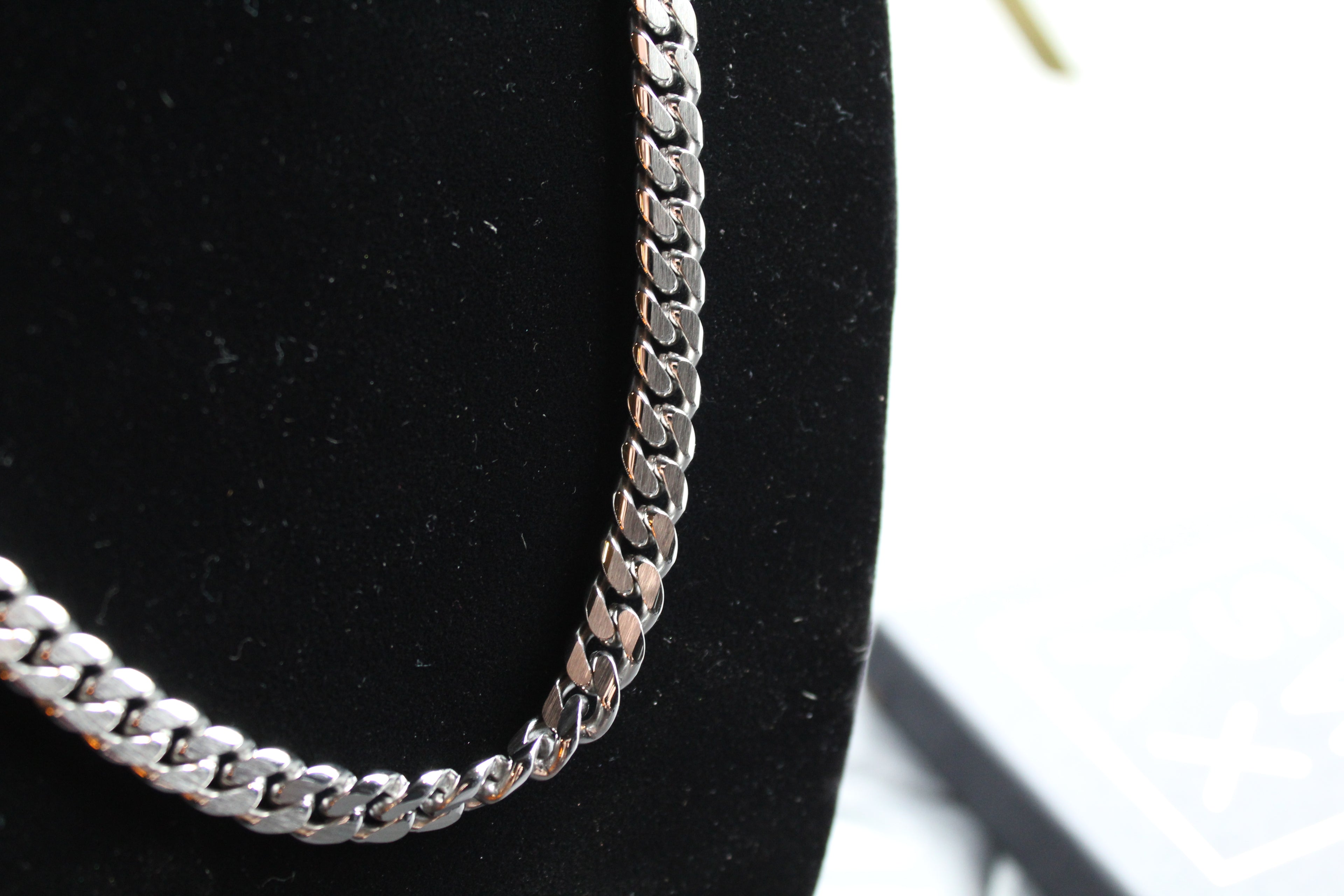 Matte and Polished Stainless Steel Necklace