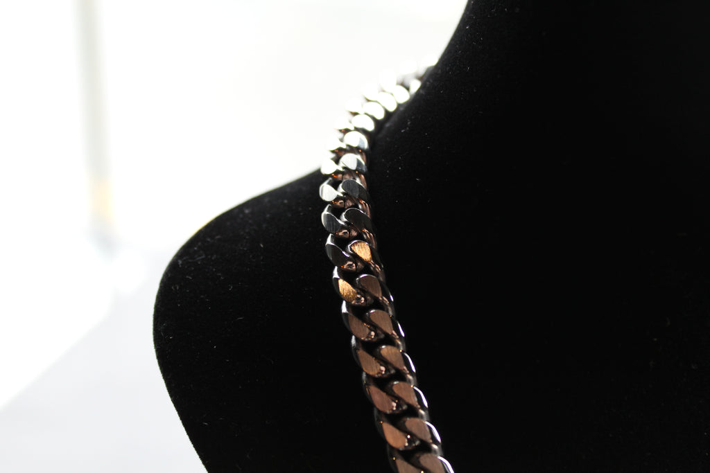 Matte and Polished Stainless Steel Necklace