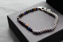 Load image into Gallery viewer, Mixed Tigers Eye &amp; Amazonite Bead Bracelet
