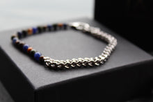 Load image into Gallery viewer, Mixed Tigers Eye &amp; Amazonite Bead Bracelet
