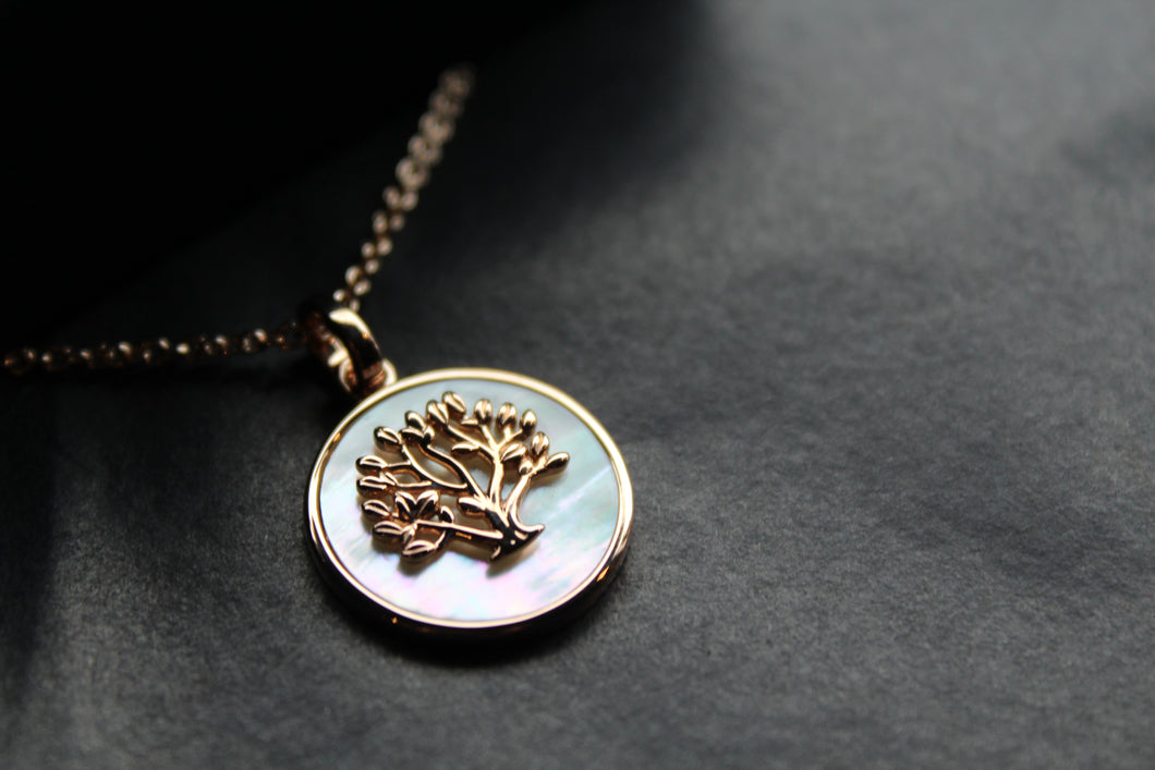 Mother Of Pearl Tree of Life Necklace