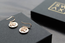 Load image into Gallery viewer, Mother of Pearl Tree of Life Earrings
