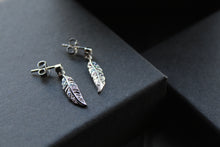 Load image into Gallery viewer, Multi Coloured Feather Drop Earrings
