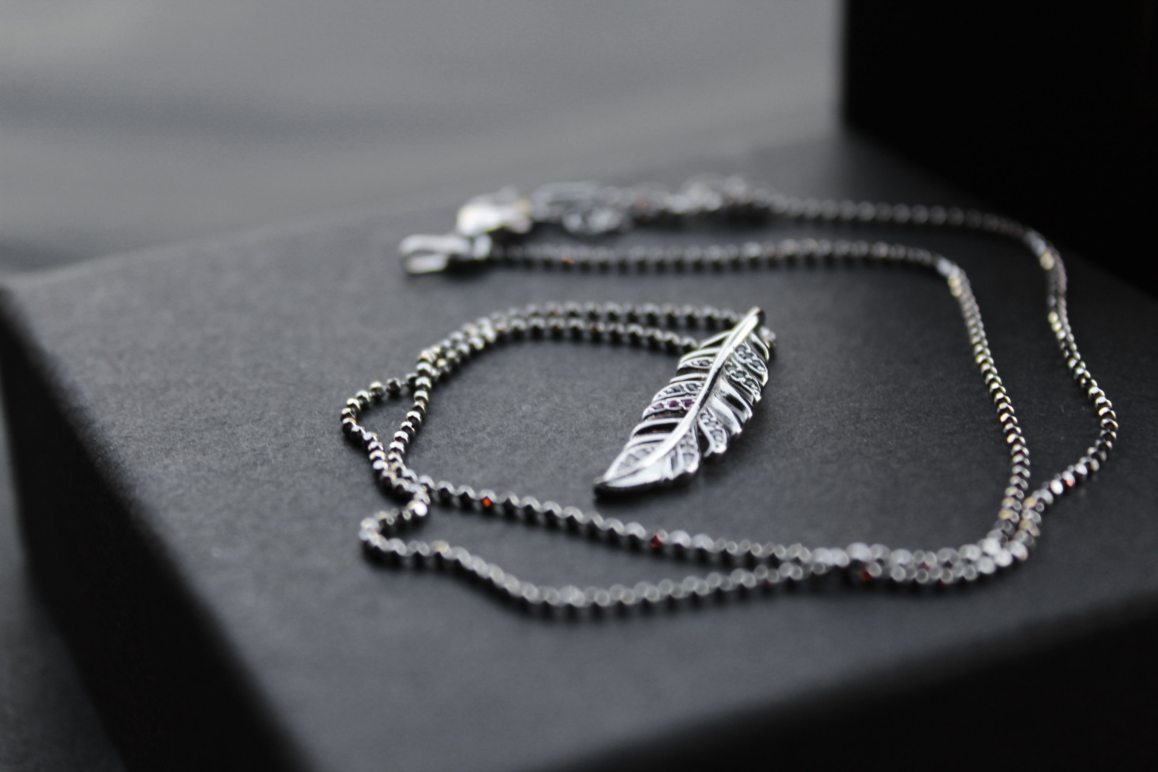 Multi Coloured Feather Necklace