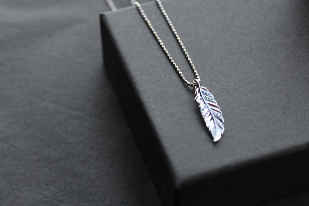 Multi Coloured Feather Necklace
