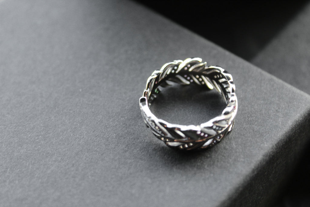 Multi Coloured Feather Ring