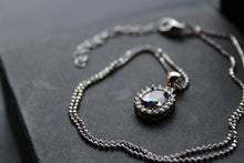 Load image into Gallery viewer, Mystic Topaz &amp; White CZ Oval Cluster Pendant
