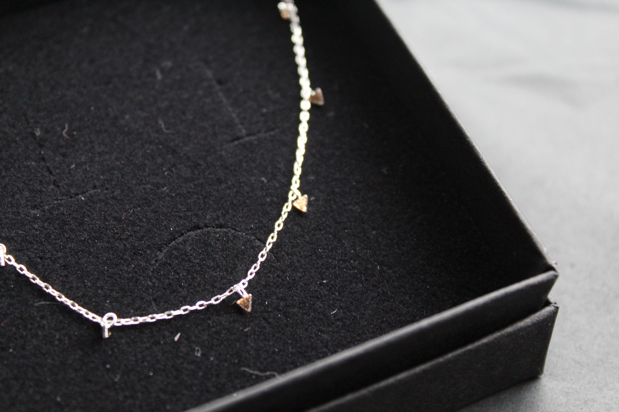 Mini triangle necklace sales