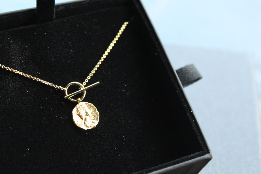 Old Coin Style T-Bar Necklace
