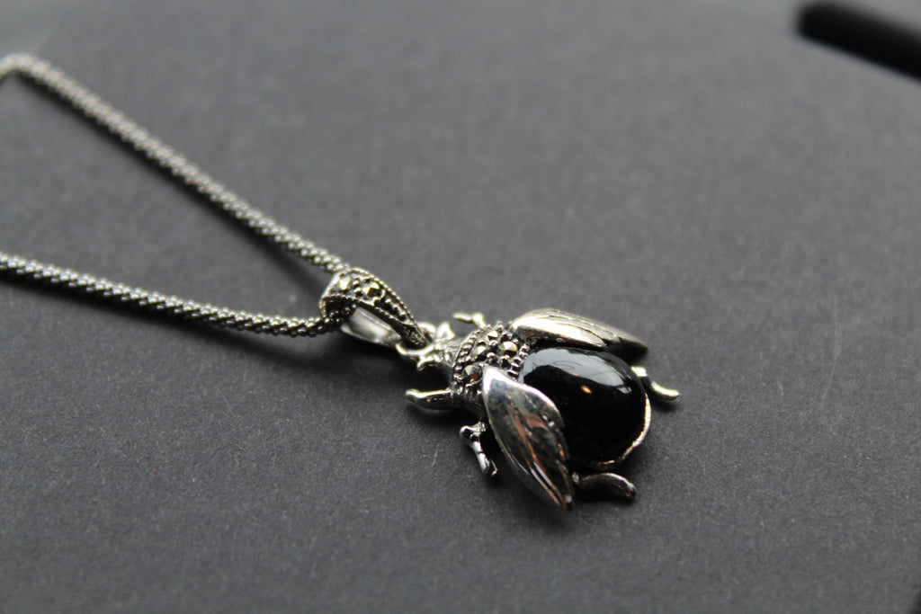 Onyx Beetle Pendant