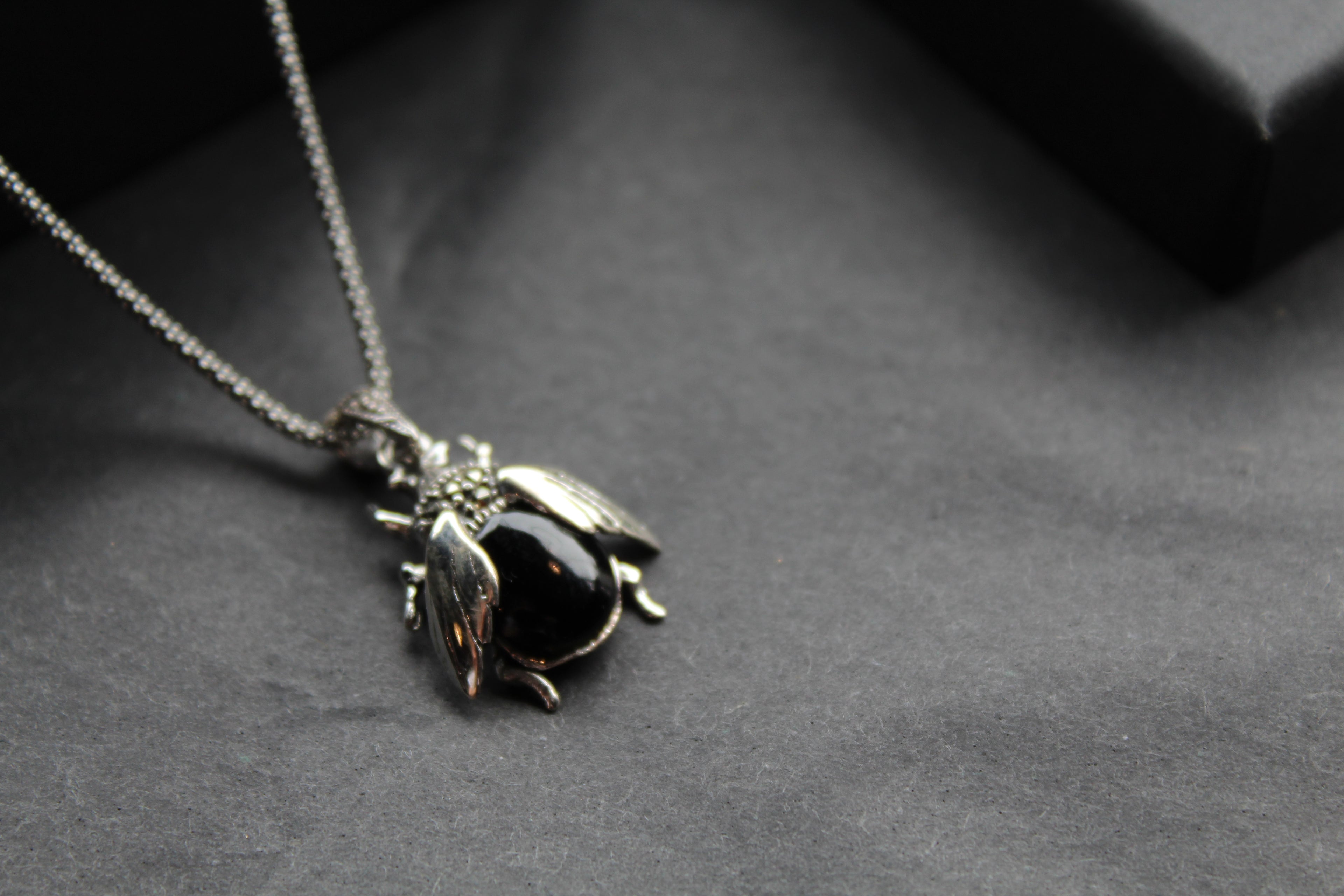 Onyx Beetle Pendant