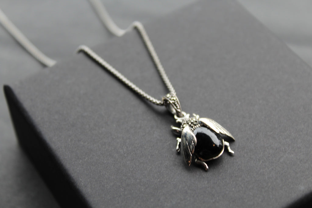 Onyx Beetle Pendant