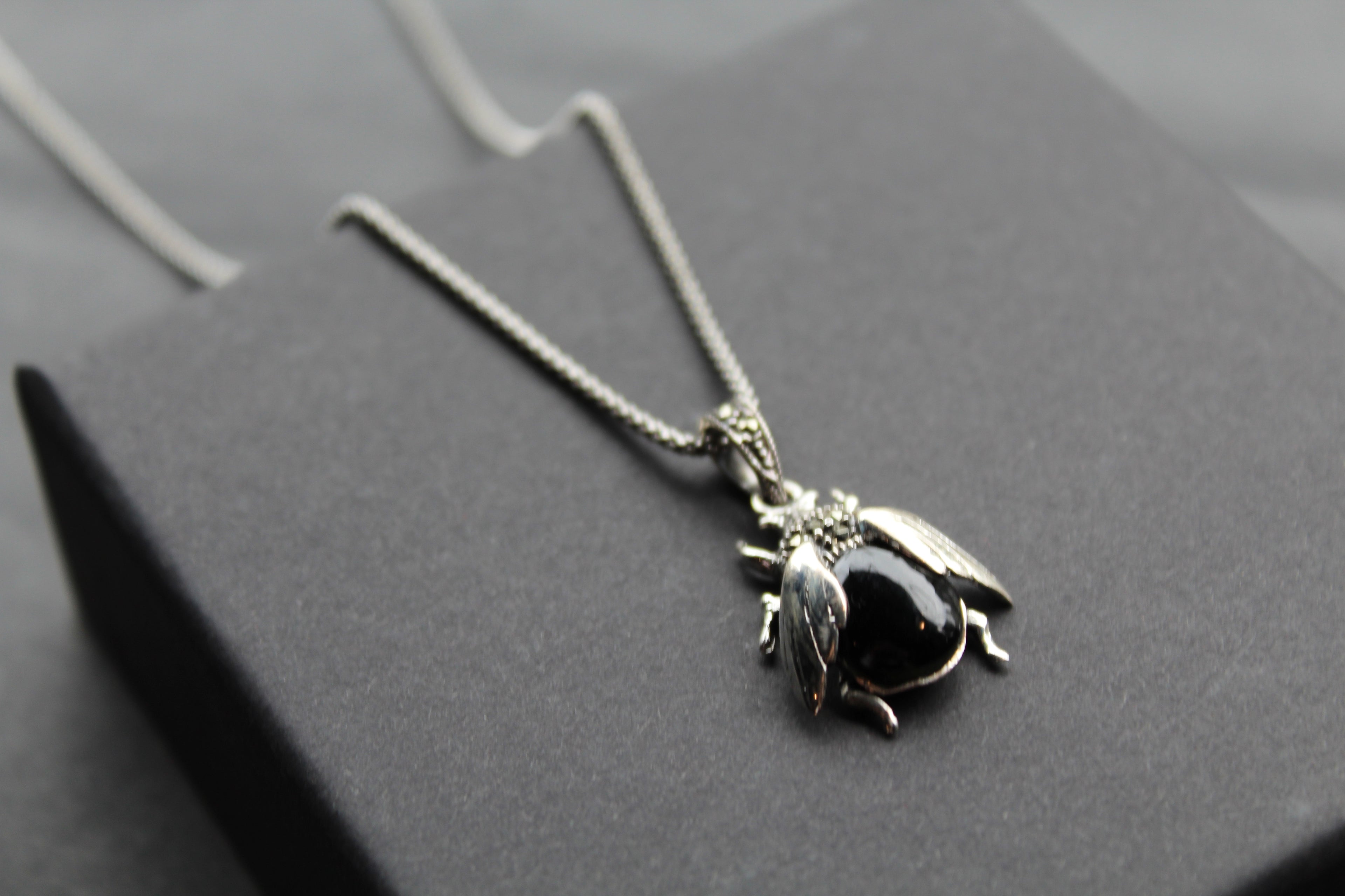 Onyx Beetle Pendant