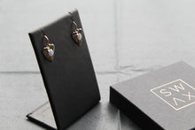 Load image into Gallery viewer, Opalite Heart Drop Earrings
