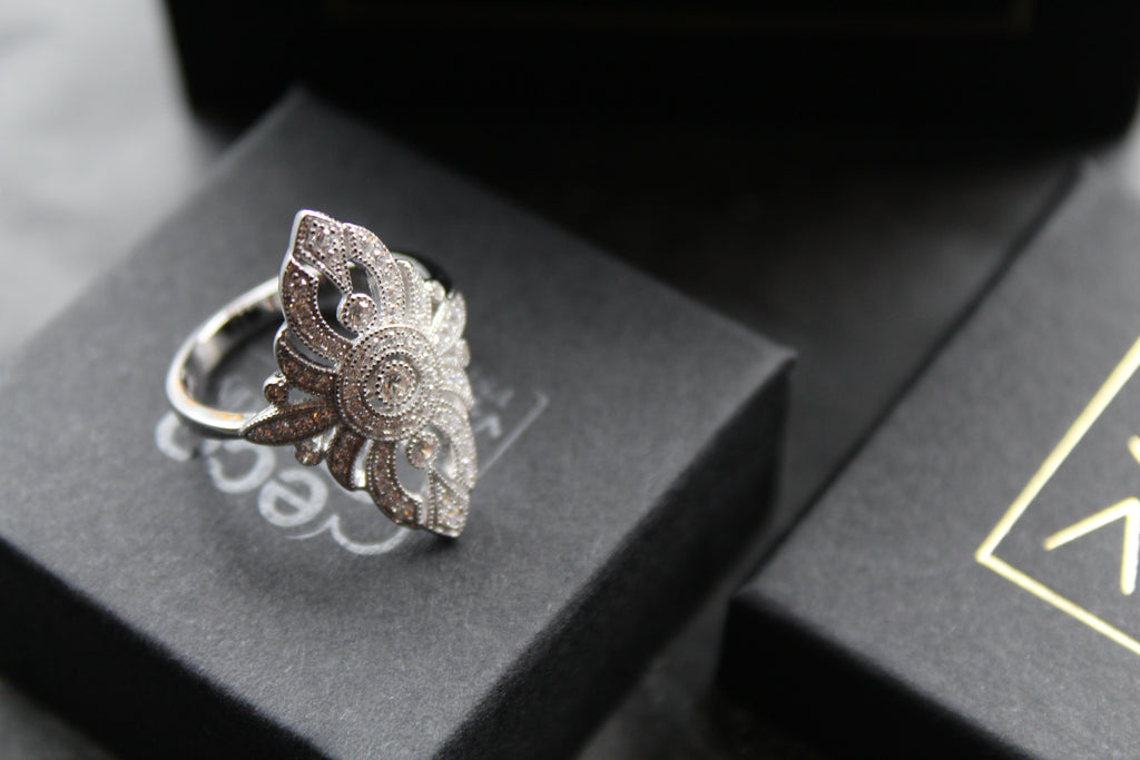 Ornate Cubic Zirconia Ring