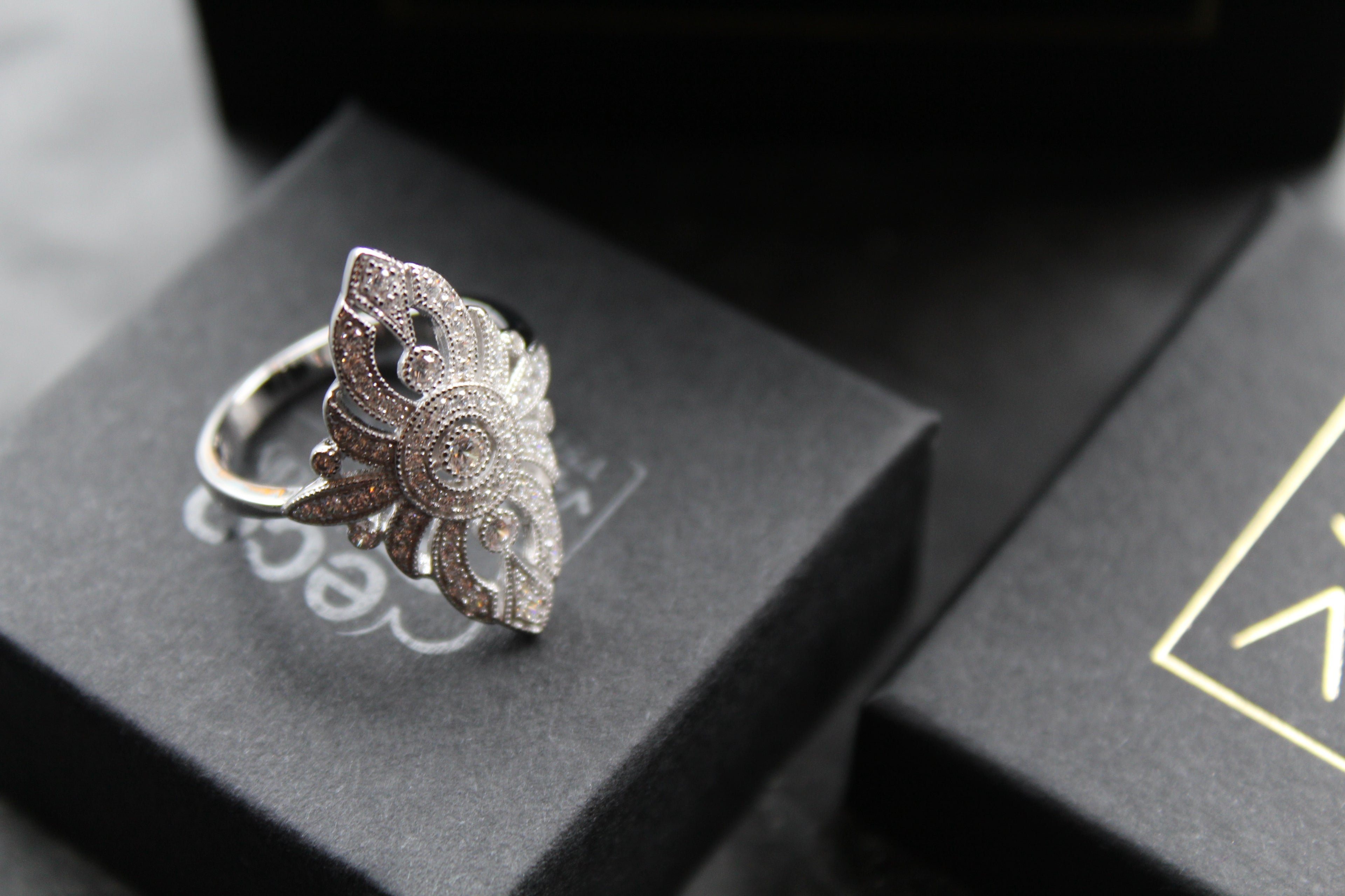 Ornate Cubic Zirconia Ring