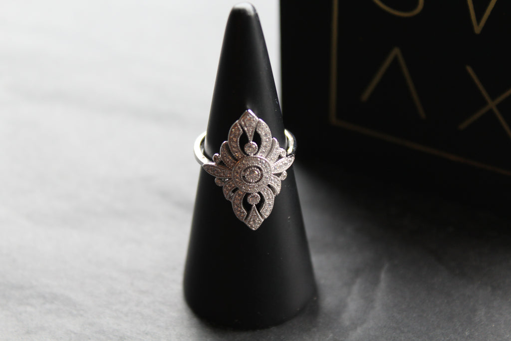 Ornate Cubic Zirconia Ring