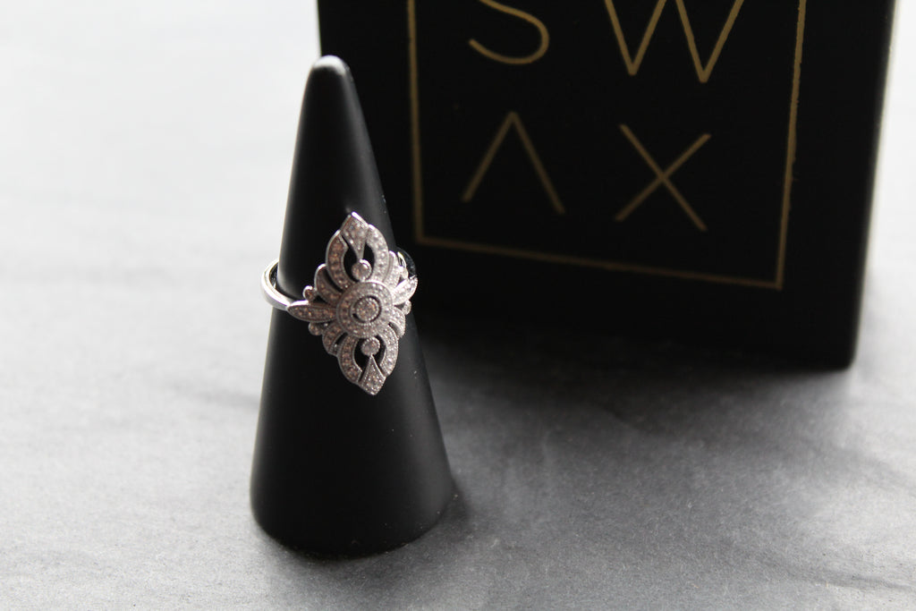 Ornate Cubic Zirconia Ring