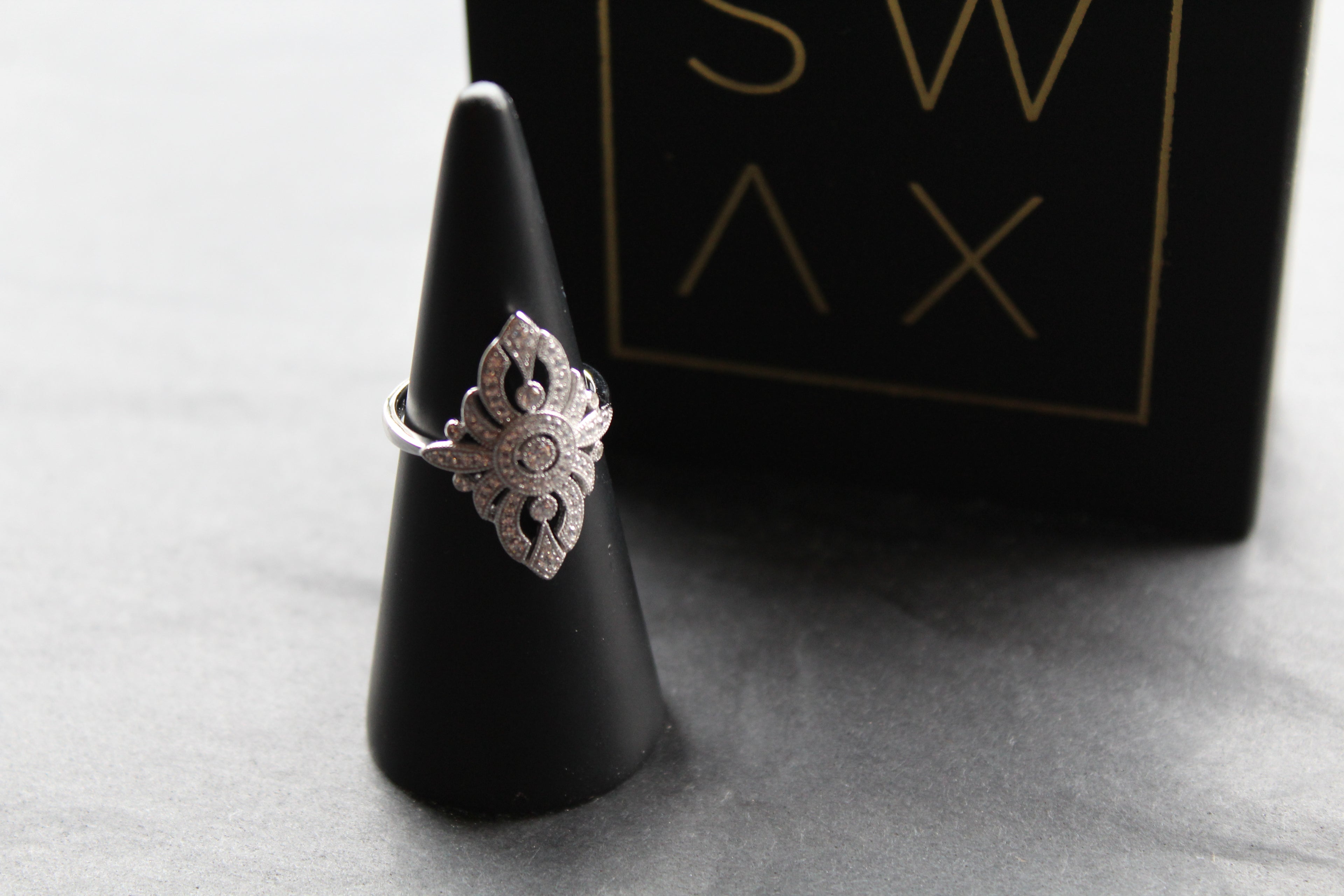 Ornate Cubic Zirconia Ring