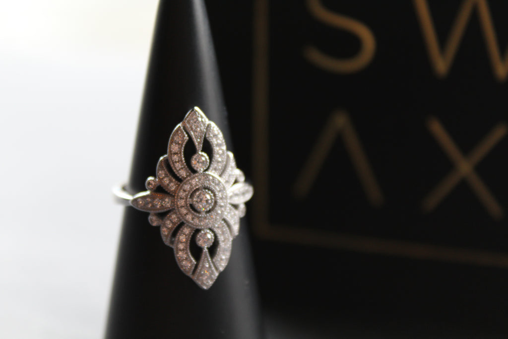 Ornate Cubic Zirconia Ring