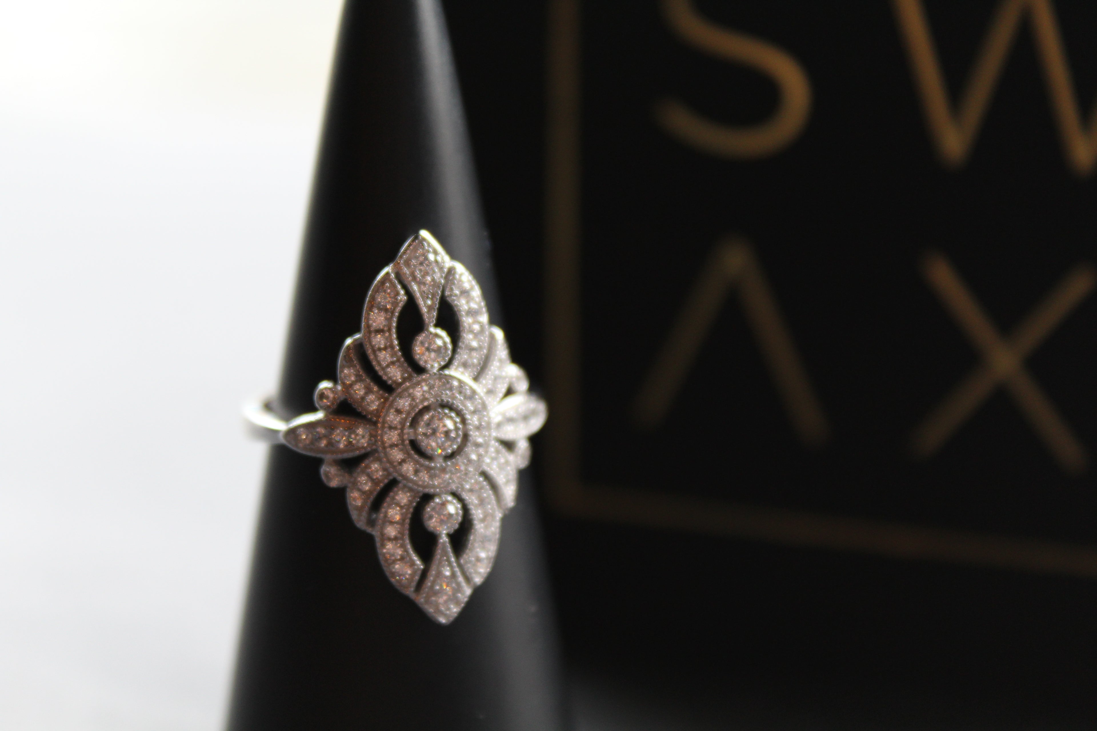 Ornate Cubic Zirconia Ring