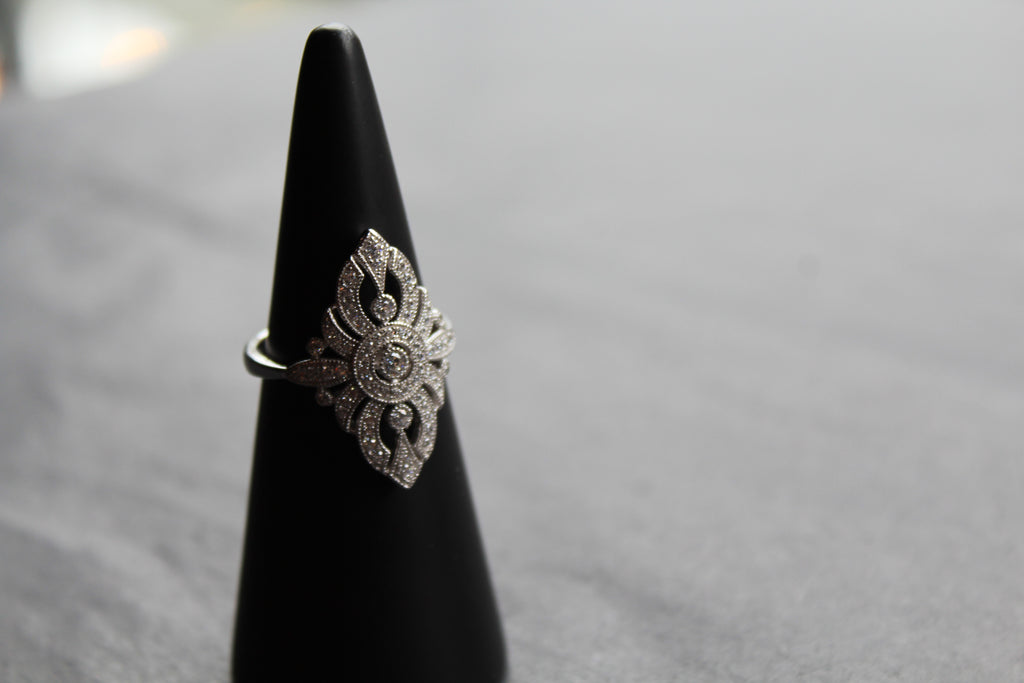Ornate Cubic Zirconia Ring