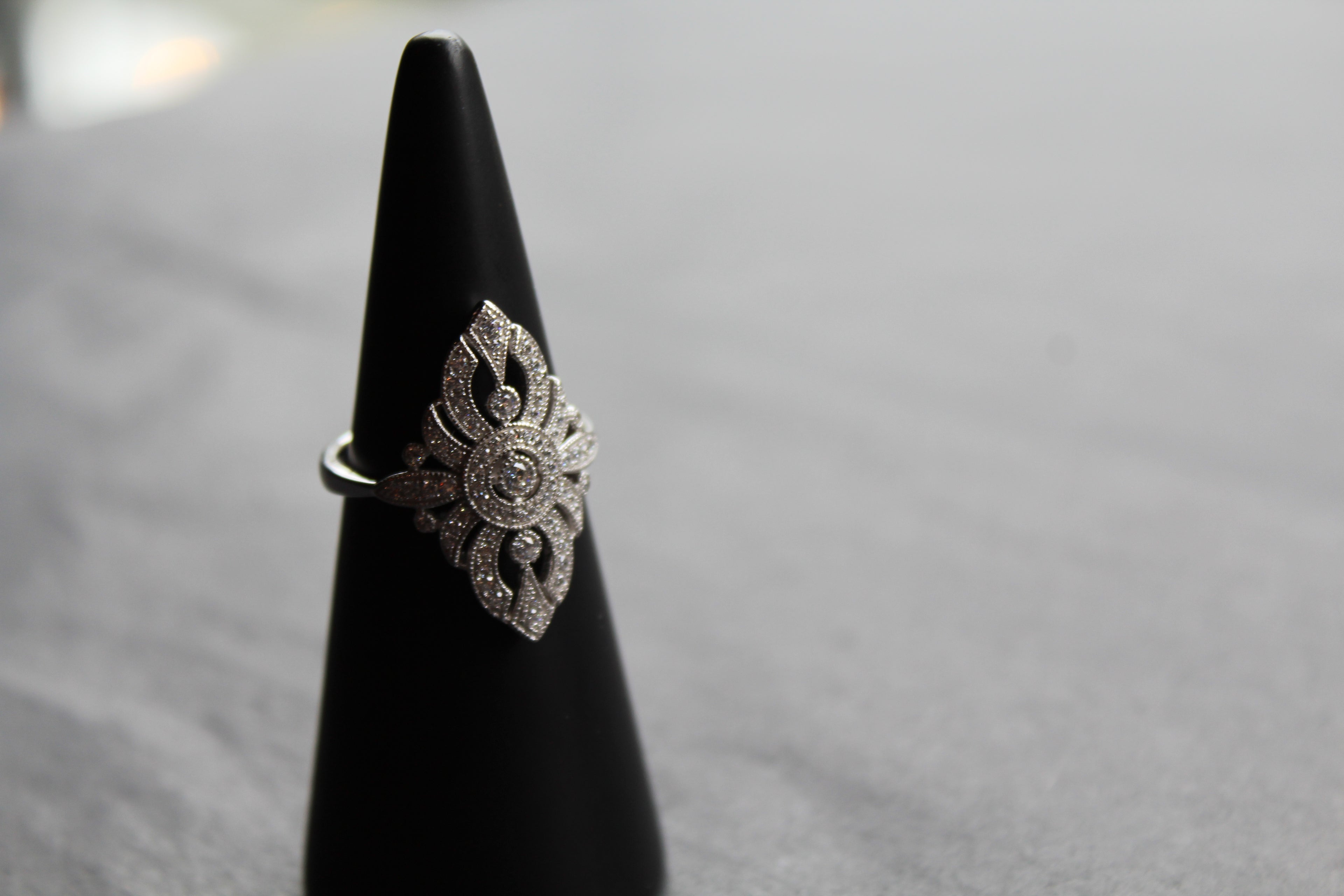Ornate Cubic Zirconia Ring