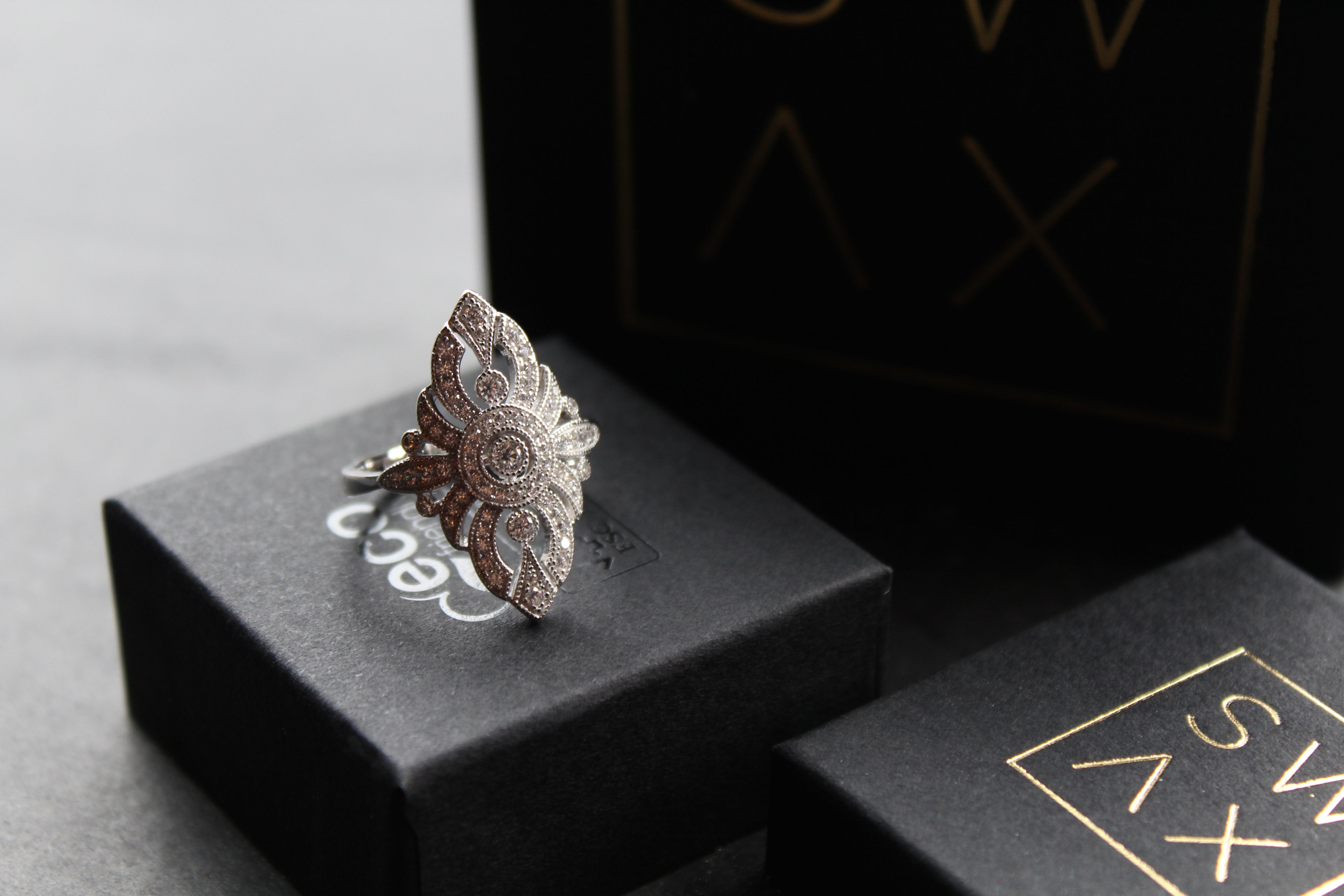 Ornate Cubic Zirconia Ring