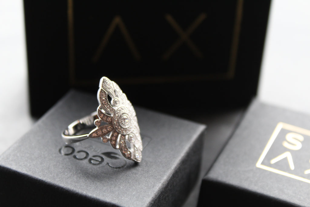 Ornate Cubic Zirconia Ring