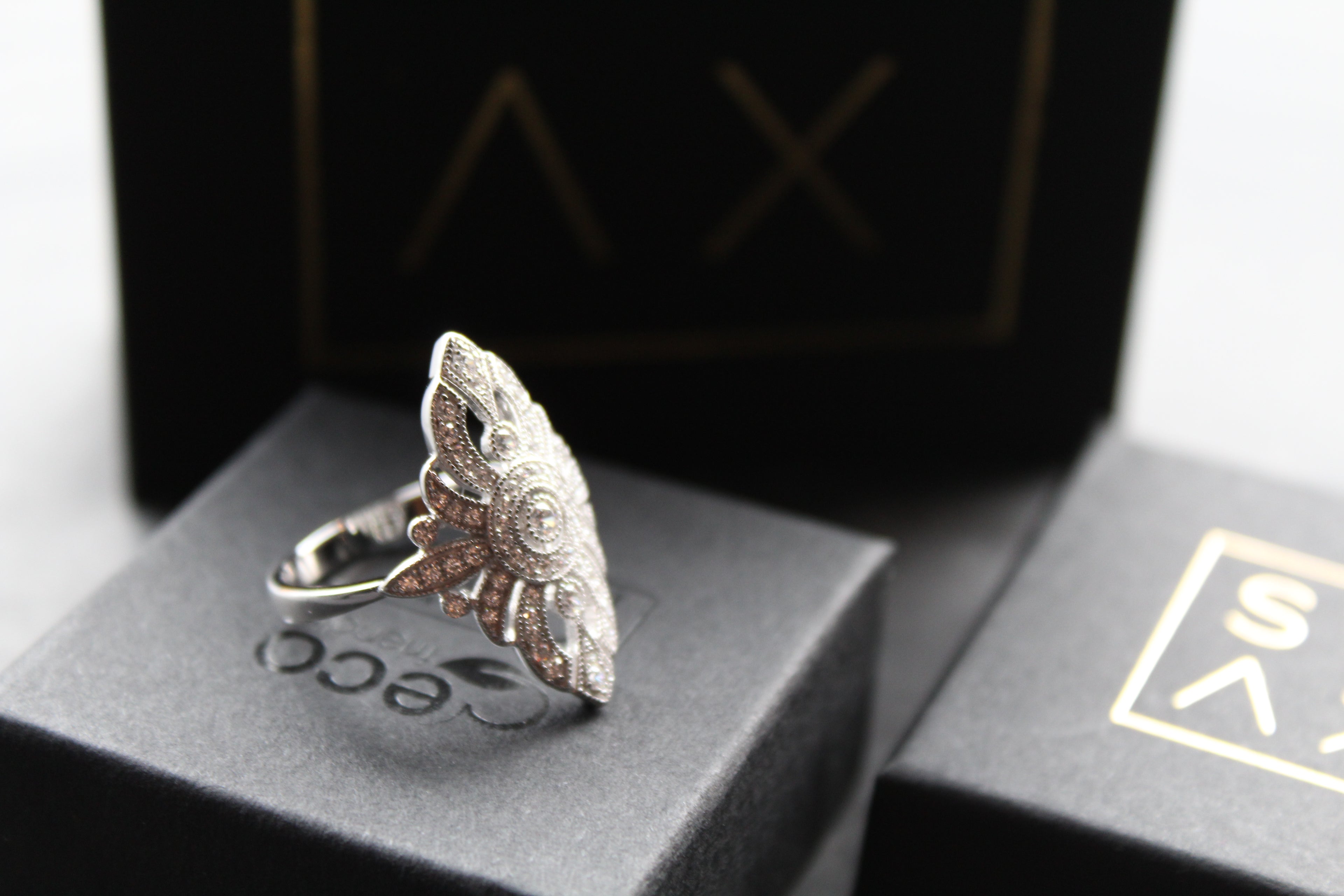 Ornate Cubic Zirconia Ring