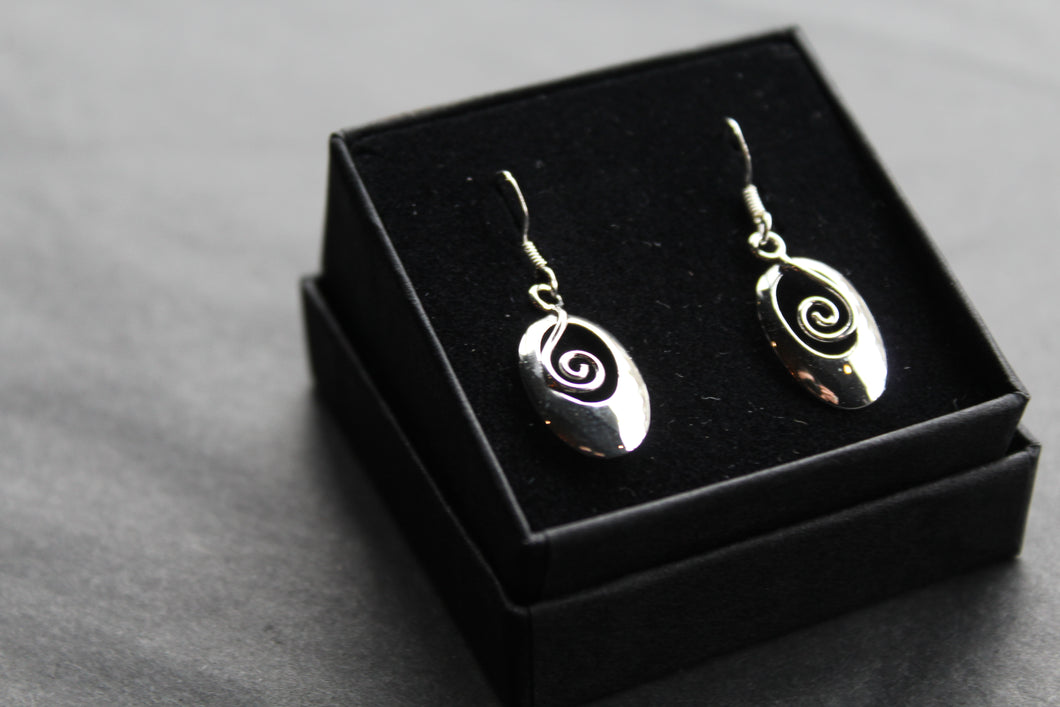 Oval Swirl Earrings