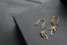 Load image into Gallery viewer, Palm Tree Hooks with Cubic Zirconia Stones
