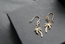 Load image into Gallery viewer, Palm Tree Hooks with Cubic Zirconia Stones
