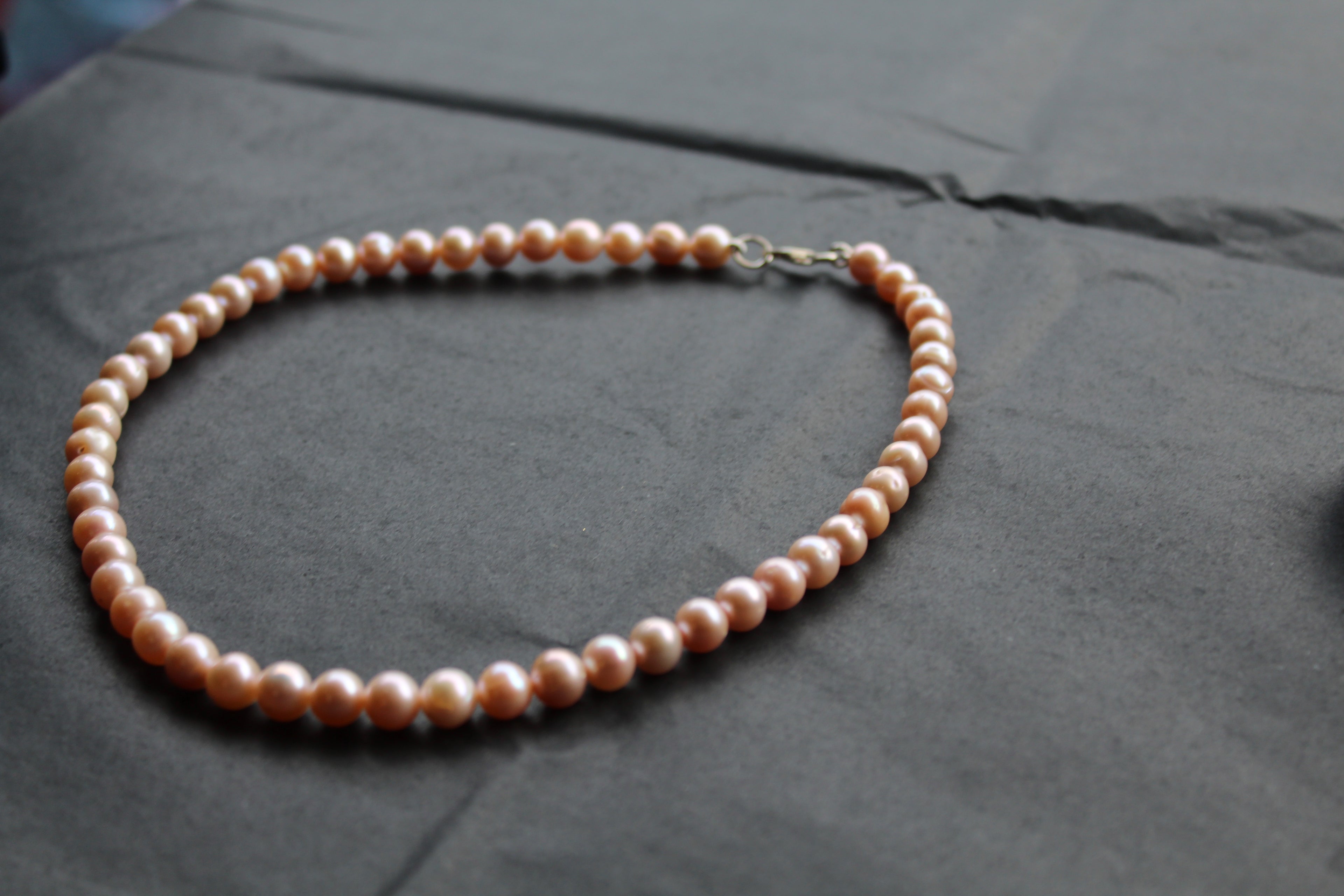 Peach Pearl Necklace