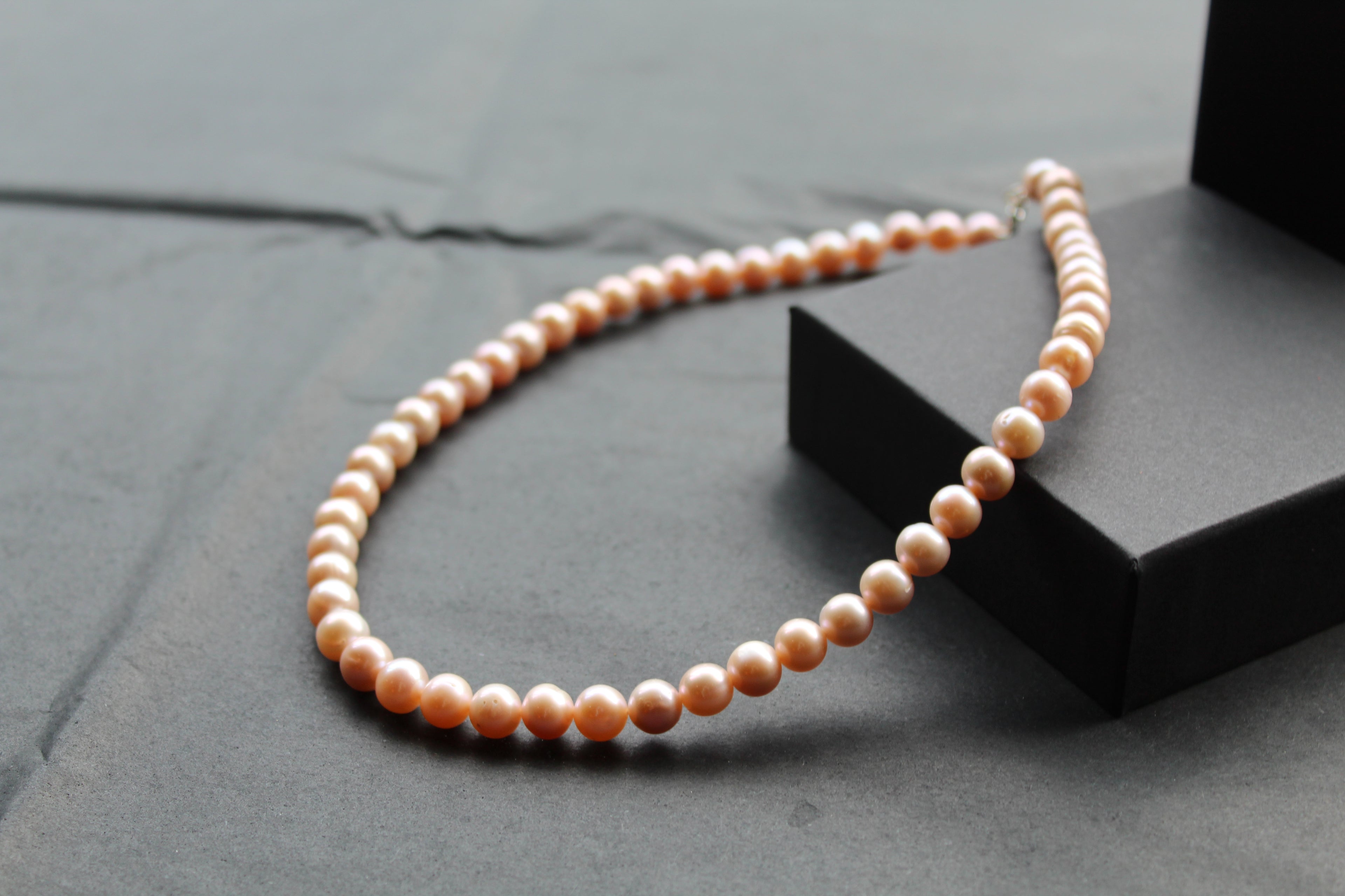 Peach Pearl Necklace