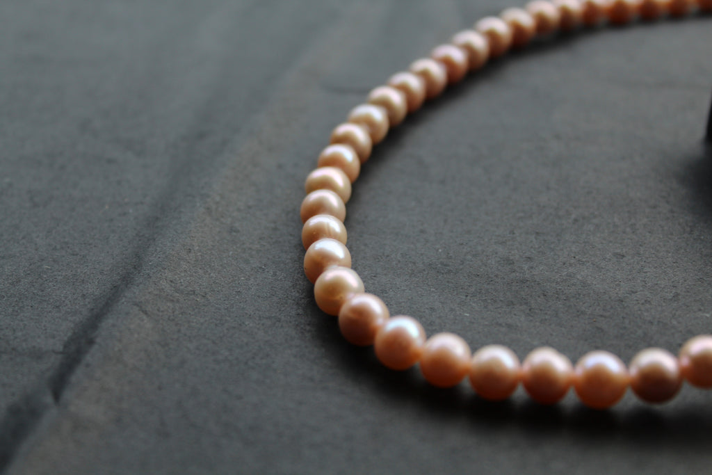 Peach Pearl Necklace