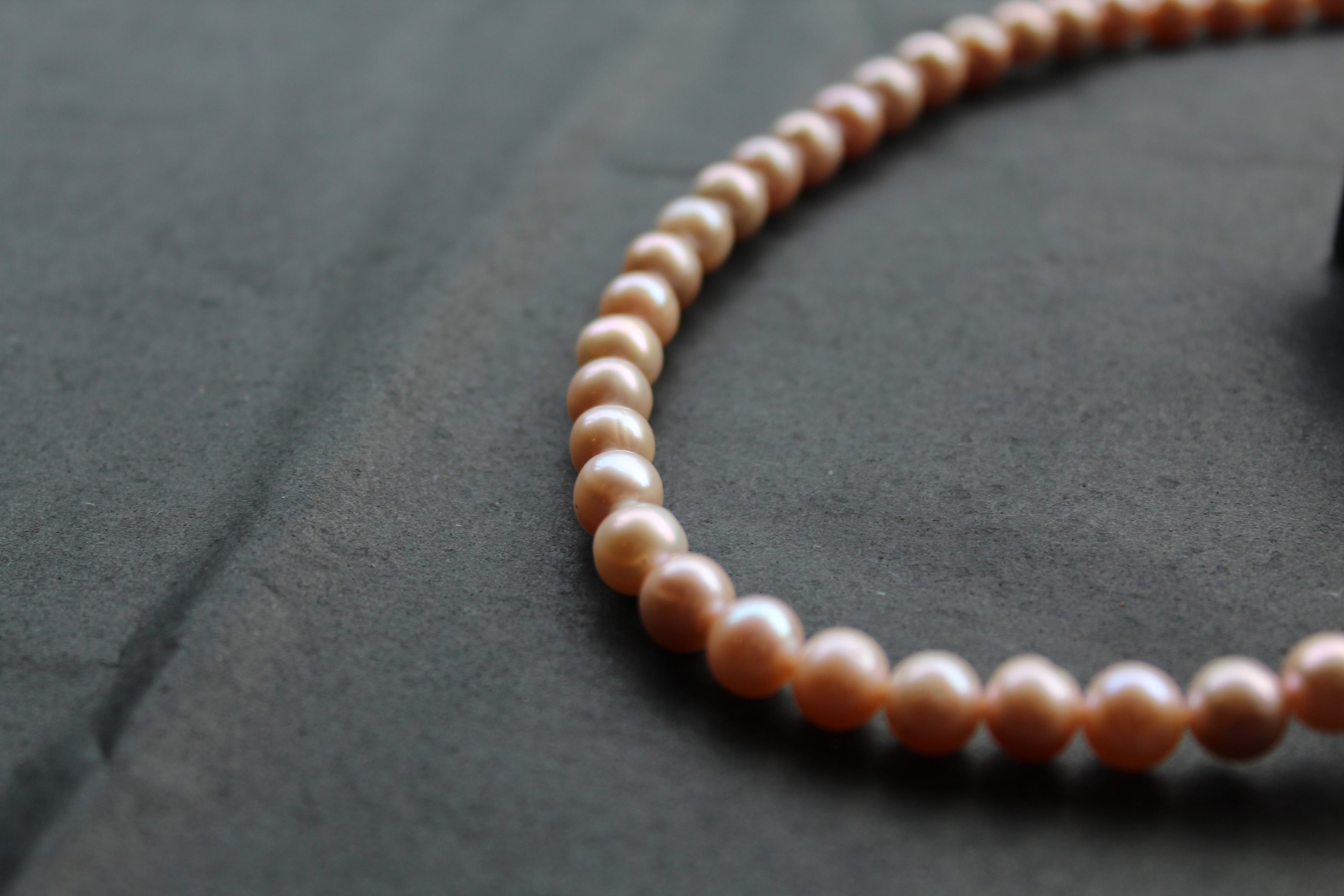 Peach Pearl Necklace