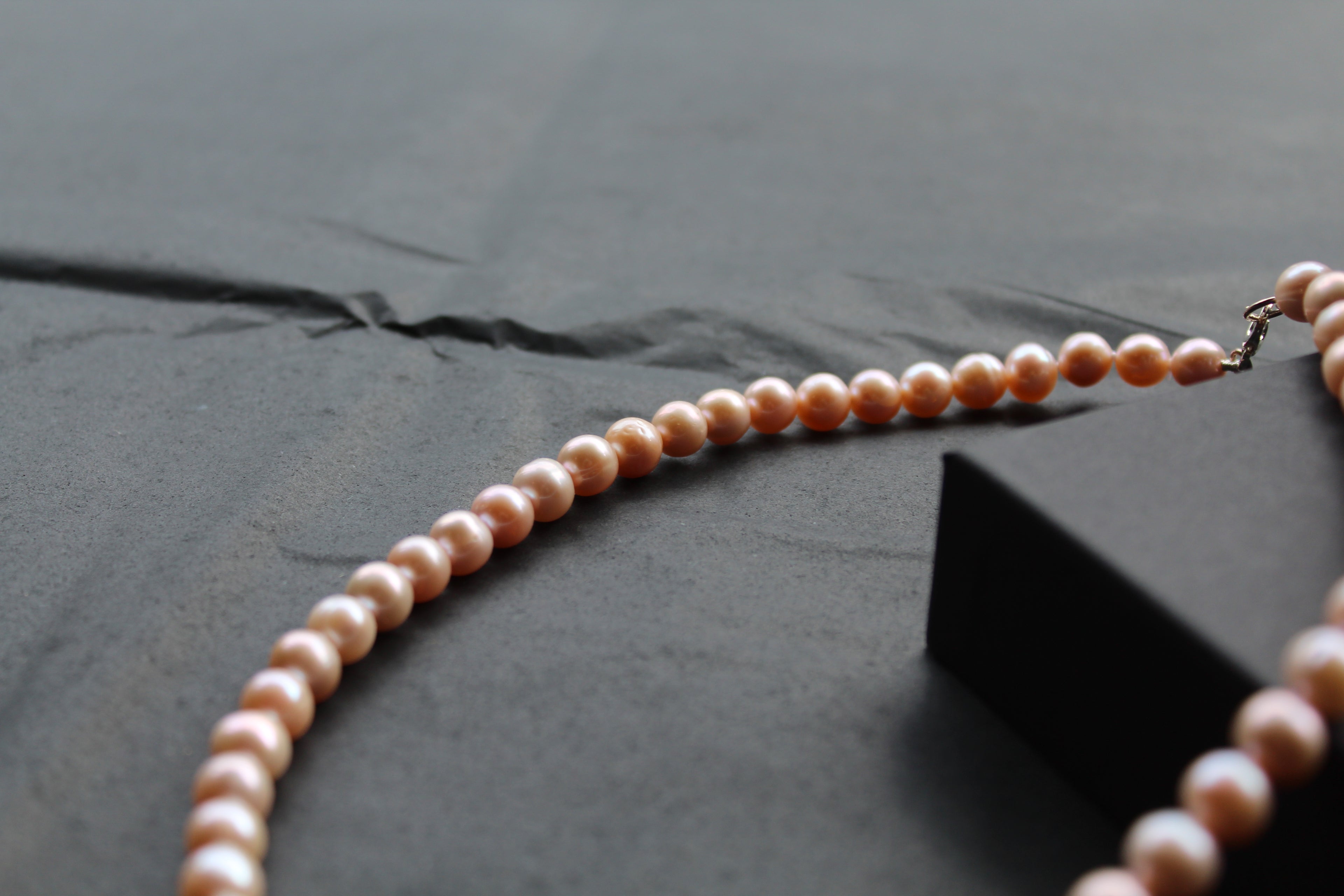 Peach Pearl Necklace