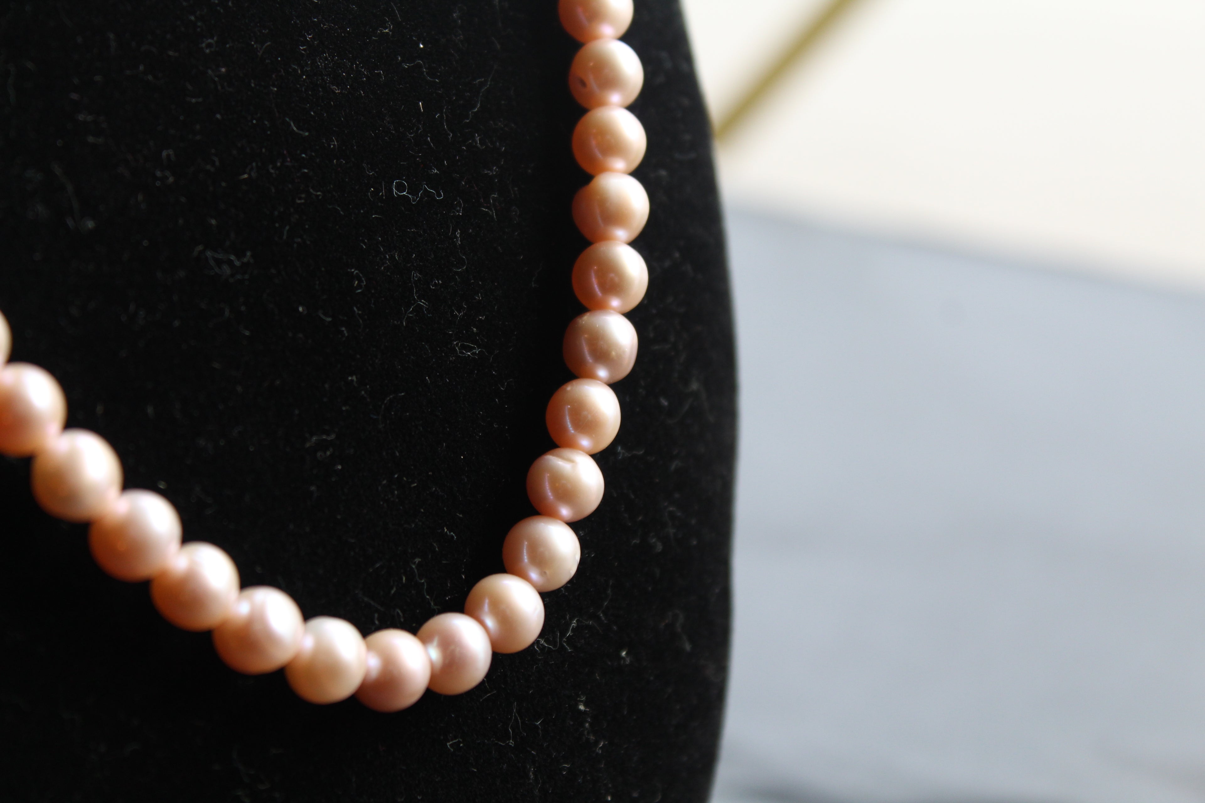 Peach Pearl Necklace